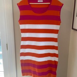 Calvin Klein Striped Women's Jersey Dress, Medium